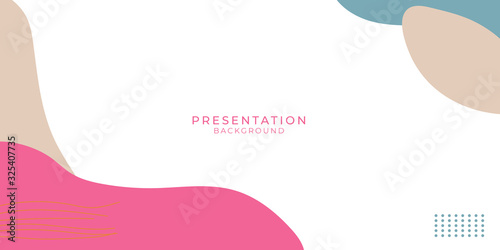 Colorful pink white grey blue brown memphis design background
