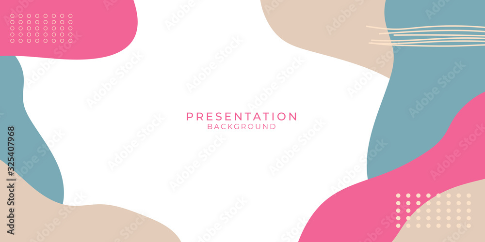 Colorful pink white grey blue brown memphis design background