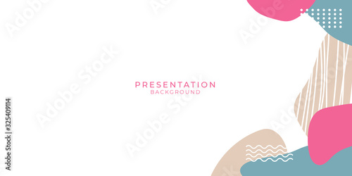 Blue Tosca Purple Pink Memphis Background for Presentation Background. Vector illustration on white backgound