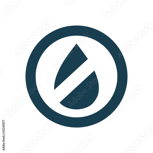 Isolated oil drop forbidden silhouette style icon vector design