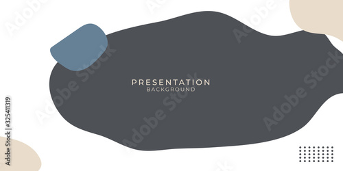 Vintage green brown liquid abstract shape memphis style design fluid vector colorful illustration set. Banner simple shape template for presentation, flyer, brochure isolated on white background.