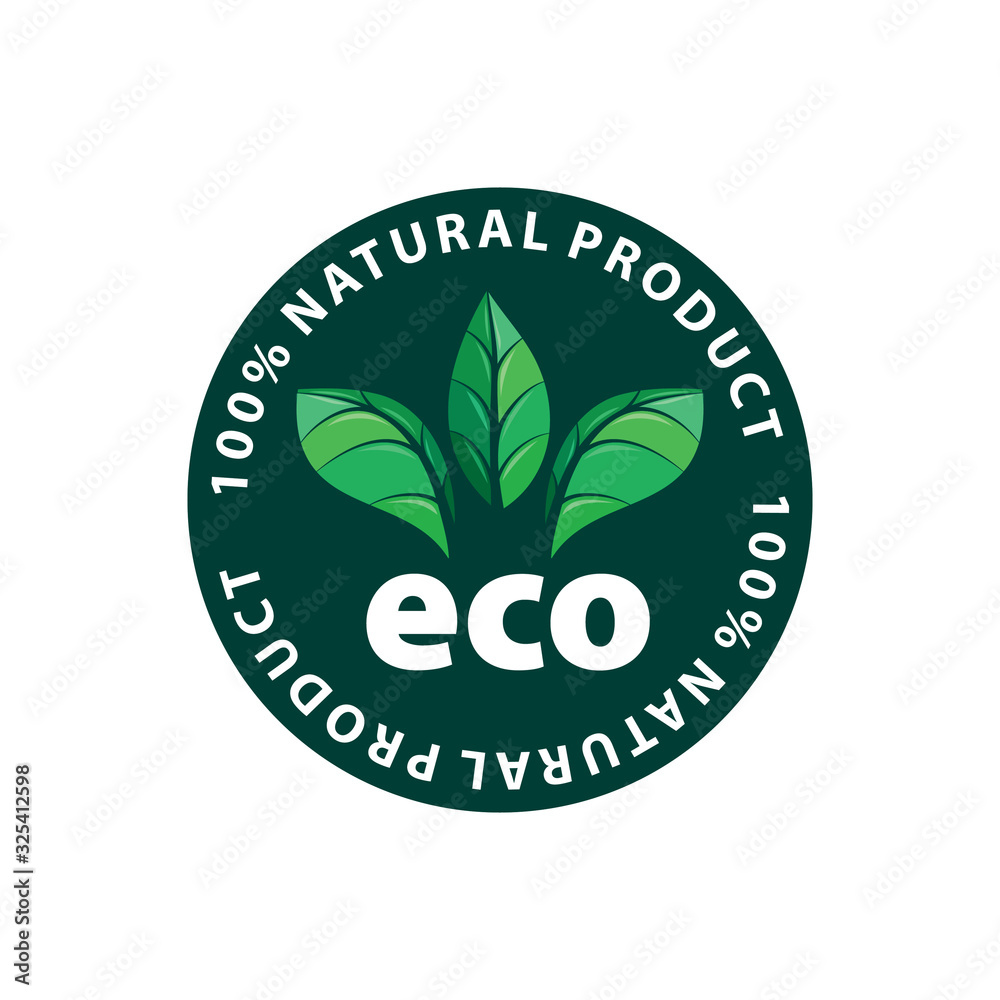 Eco flat vector icon. Ecology flat vector sign. Tree leaf flat vector icon Eco flat vector icon. Ecology flat vector sign. Tree leaf flat vector icon