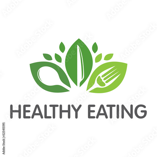 vector logo fresh vegetables for a healthy diet