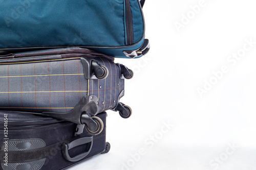 Bags and suitcases with whe...