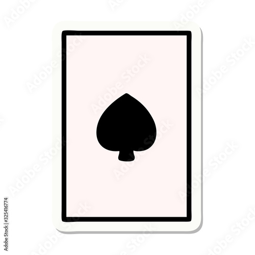 tattoo style sticker of the ace of spades