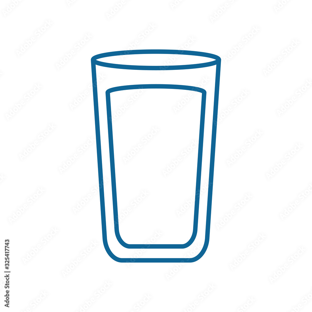 Isolated milk glass line style icon vector design