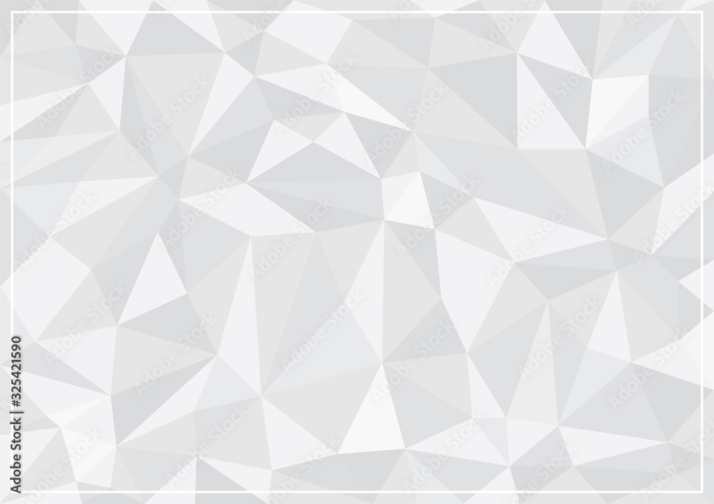 Abstract grayscale triangle glass pieces background. Vector illustration.