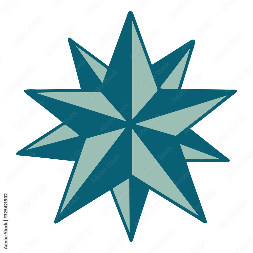 tattoo style icon of a star tattoo style icon of a star