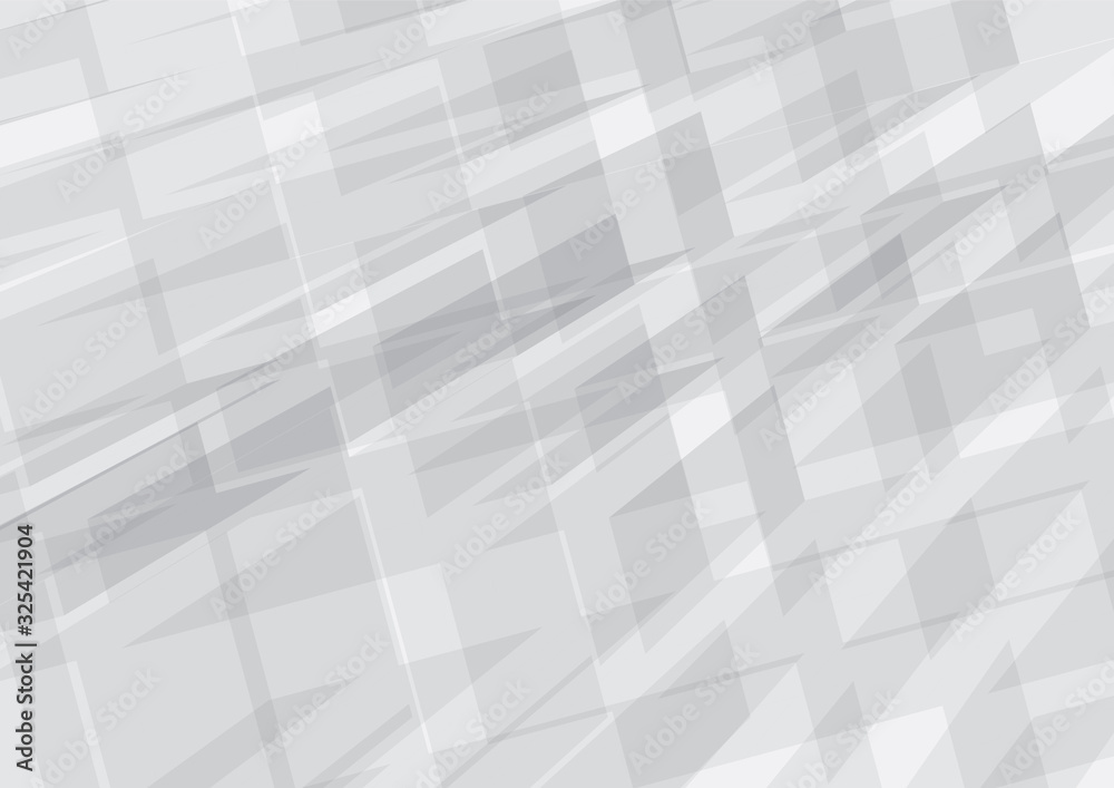 Abstract grayscale transparent glass layers. Vector illustration.