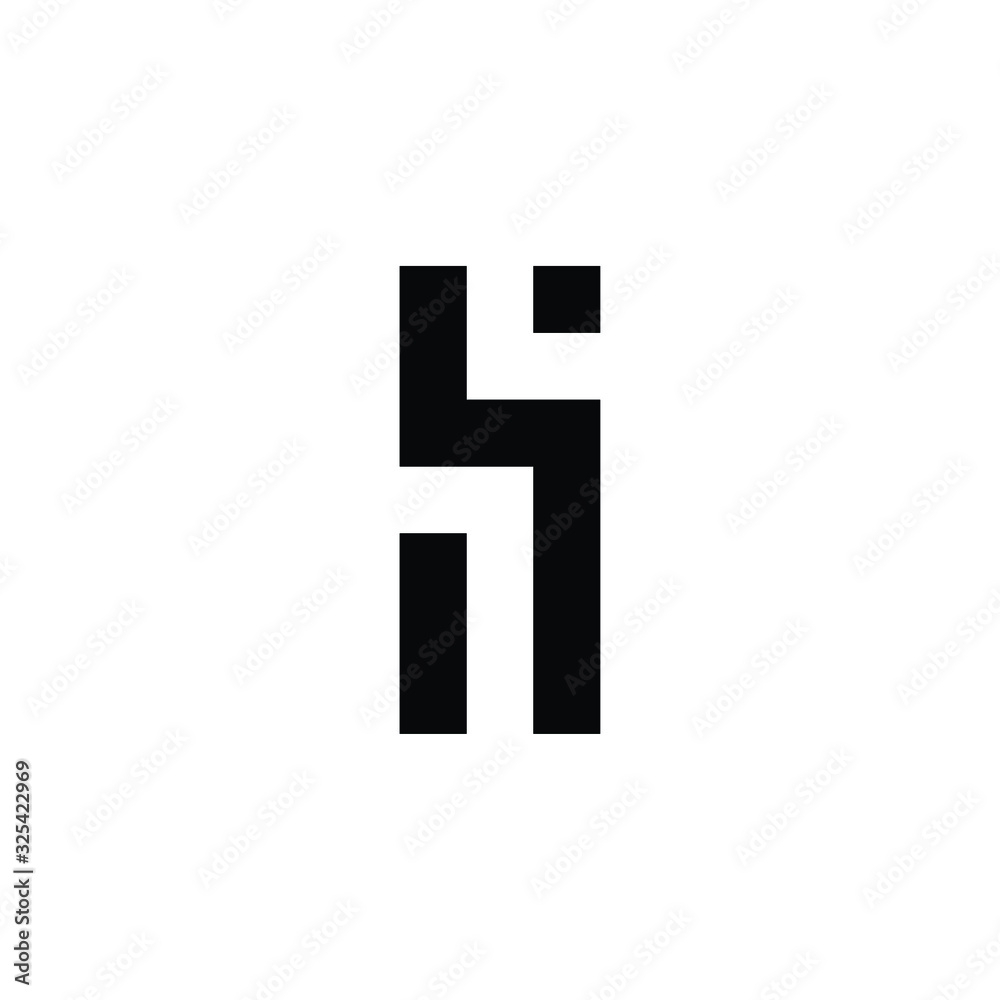 Fototapeta premium Letter h logo, icon. Abstract letter rh