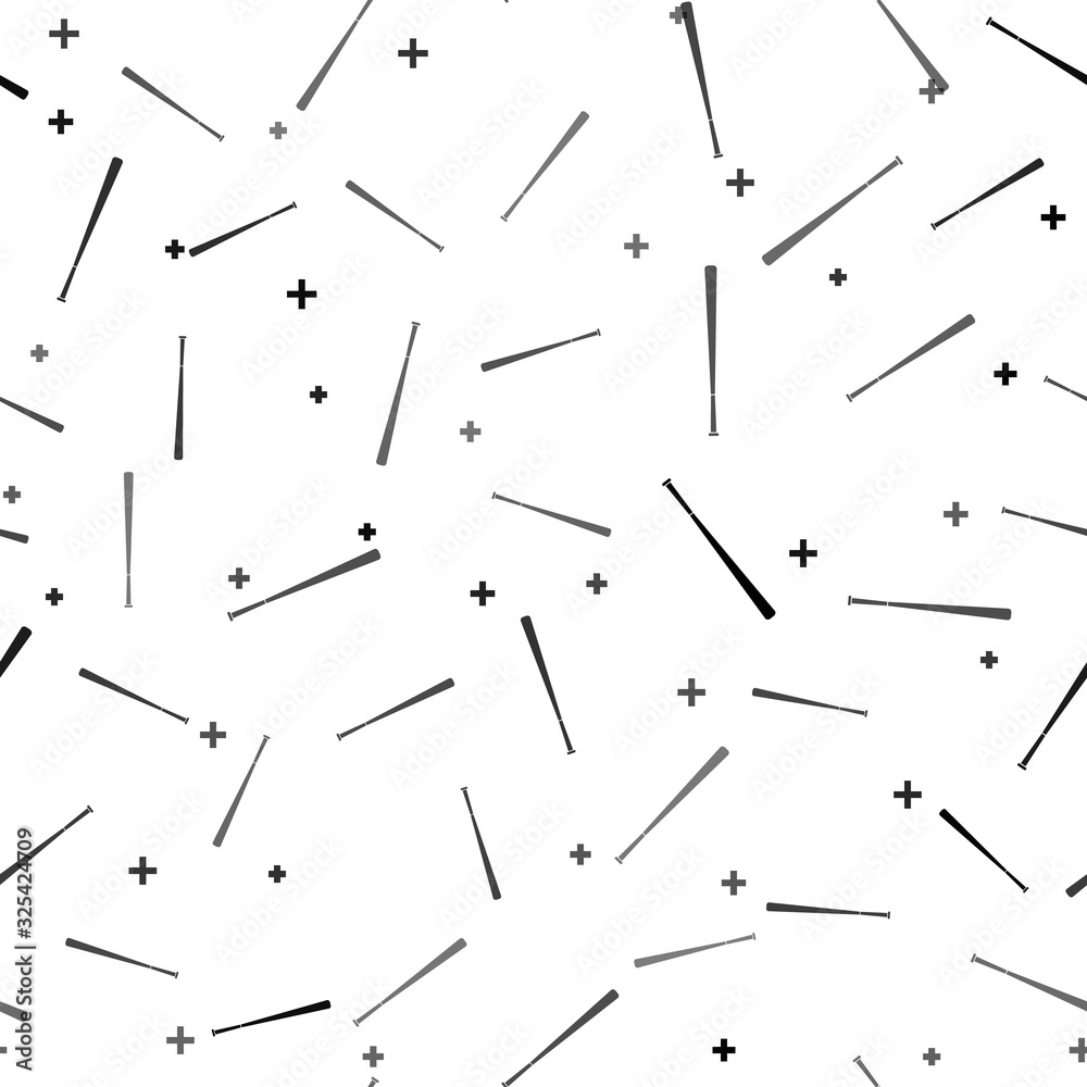 Black Baseball bat icon isolated seamless pattern on white background. Vector Illustration Black Baseball bat icon isolated seamless pattern on white background. Vector Illustration
