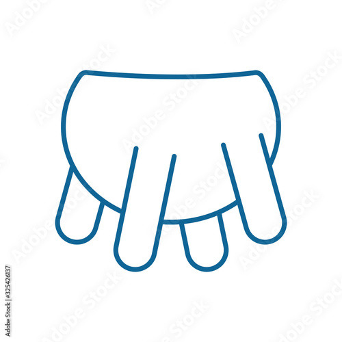 Isolated milk cow udders line style icon vector design