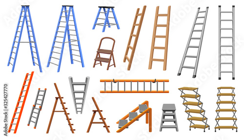 Stair vector cartoon set icon.Vector illustration staircase on white background .Isolated cartoon set icon stairway.