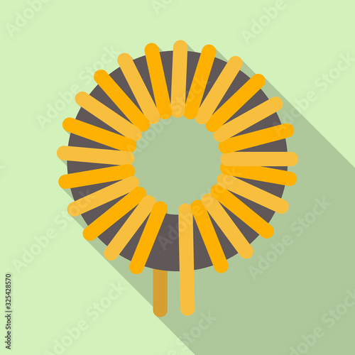 Isolated object of coil and steel icon. Graphic of coil and curve vector icon for stock.
