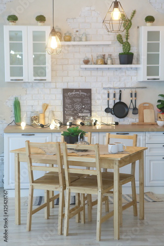 Provence style kitchen interior