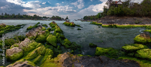 Khone Phapheng Falls. Waterfall in Don Det & Don Khon, Laos.The largest, and by far the most awesome waterfall anywhere along the Mekong.