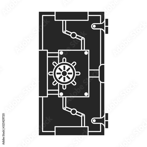 Safety door vector icon.Black vector icon isolated on white background safety door .
