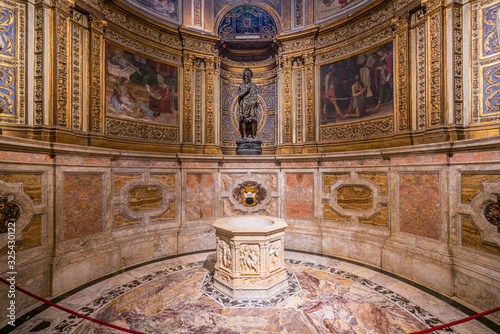 Chapel of Saint John Baptist with statue from Donatello, in the Duomo of Siena, Tuscany, Italy. photo