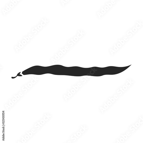 Bean of pod vector icon.Black vector icon isolated on white background bean of pod.