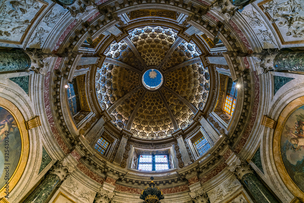 Dome in the Madonna del Voto Chapel in the Duomo of Siena, Tuscany, Italy.