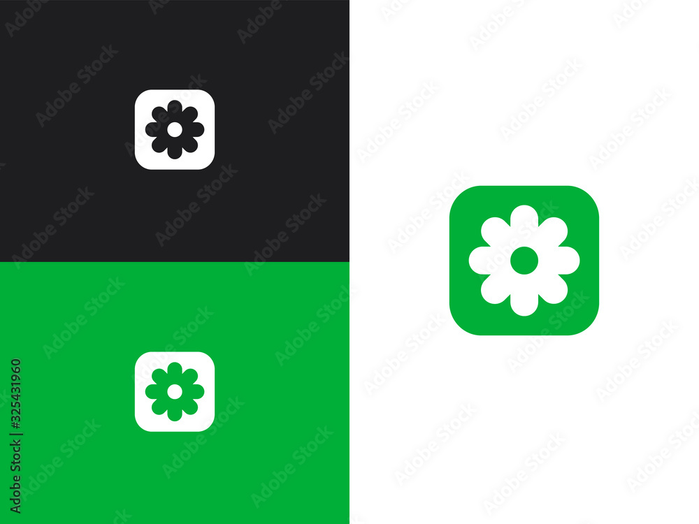 Flower icon template, vector illustration logo, button Flower icon template, vector illustration logo, button