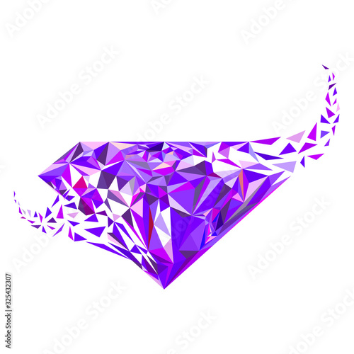 Violet, purple gems diamond shape logo