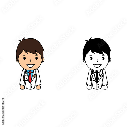 illustration of the sweet doctor profession