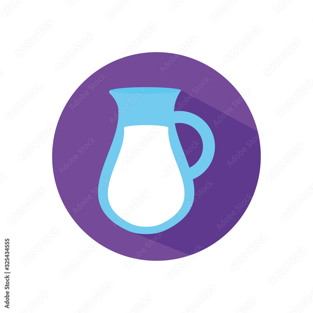 Isolated milk jar flat style icon vector design