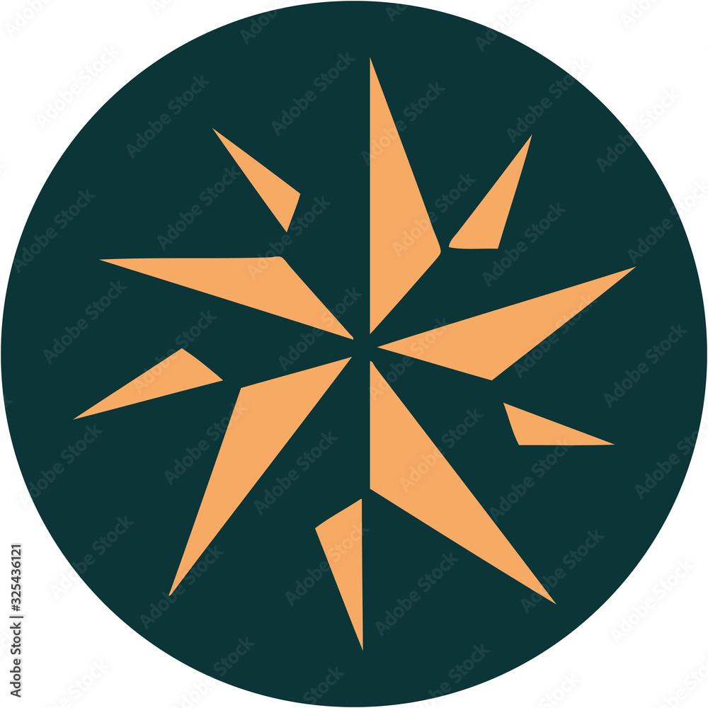 Fototapeta premium tattoo style icon of a star