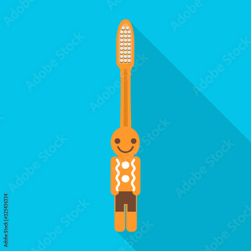 Toothbrush vector icon.Flat vector icon isolated on white background toothbrush .