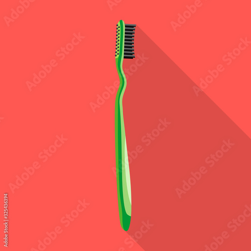 Toothbrush vector icon.Flat vector icon isolated on white background toothbrush .