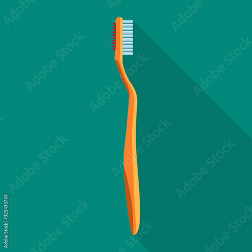 Toothbrush vector icon.Flat vector icon isolated on white background toothbrush .