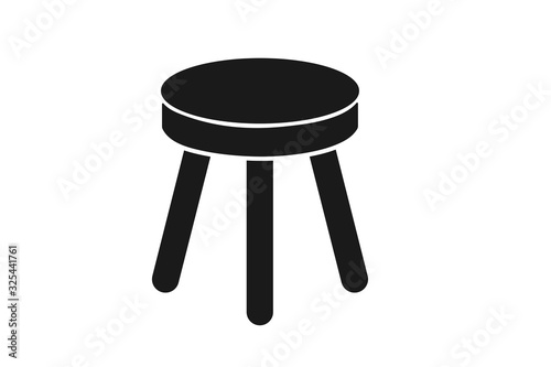 stool icon, chair icon vector
