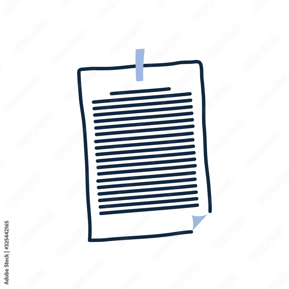 Isolated paper doodle line fill style icon vector design Isolated paper doodle line fill style icon vector design
