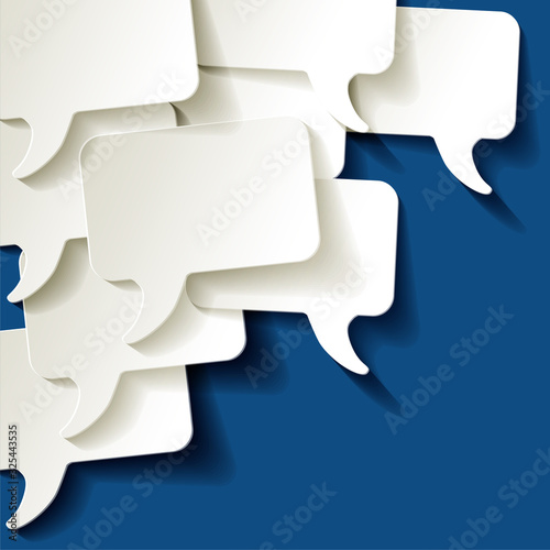 Chat speech bubbles vector color of the year 2020 Classic Blue