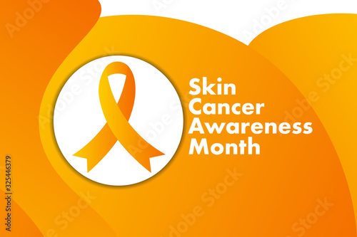 May is Skin Cancer Awareness Month concept. Template for background, banner, card, poster with text inscription. Vector EPS10 illustration.