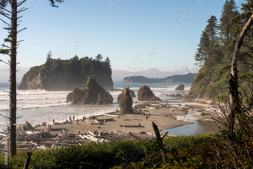 Tourists visiting Ruby Beach photo