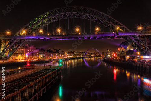 Tyne Bridges at Night © Paul