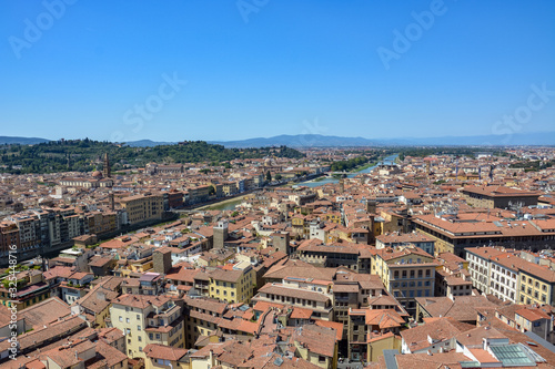View from the Palazzo Vecchio over Florence with the river Arno © Asvolas