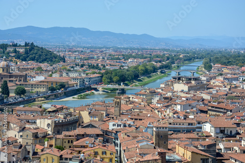View from the Palazzo Vecchio over Florence with the river Arno