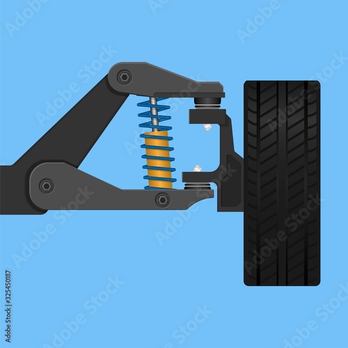 Front Wheel Car Suspension With Alignment Equipment Reflector Shop Tool