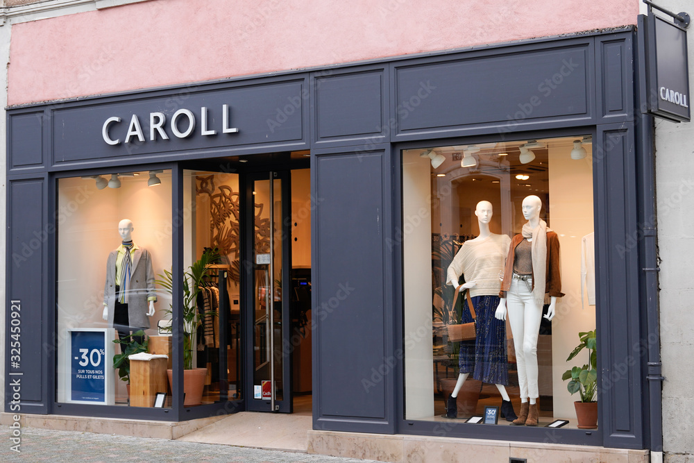 caroll logo sign building fashion clothing store french shop in street for  women Stock Photo | Adobe Stock