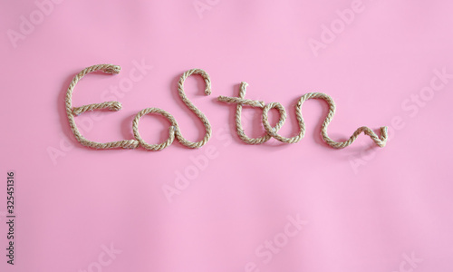 Easter creative lettering on a simple background.