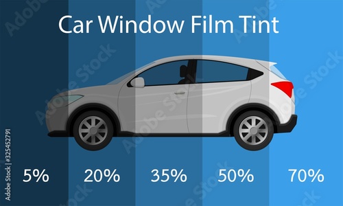 Car film tint percent UV block automobile safe danger photo