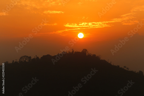 The sunset at Khaokrajom