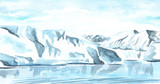 Arctic landscape, glacier, iceberg