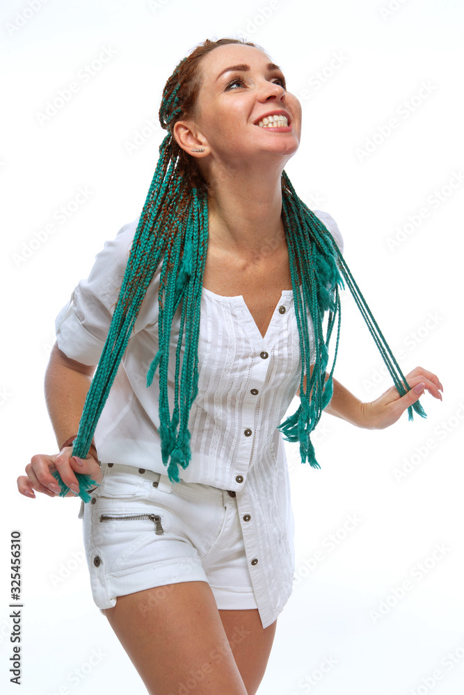 Beautiful European girl with dreadlocks. 1. Beautiful European girl with dreadlocks. 1.