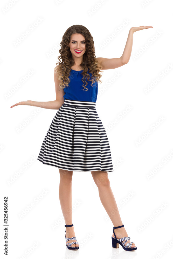 Fototapeta premium young woman in red dress