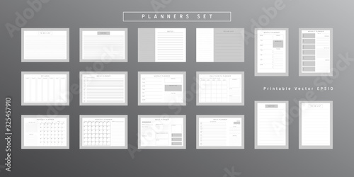 Planner sheet vector
