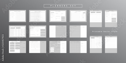 Planner sheet vector